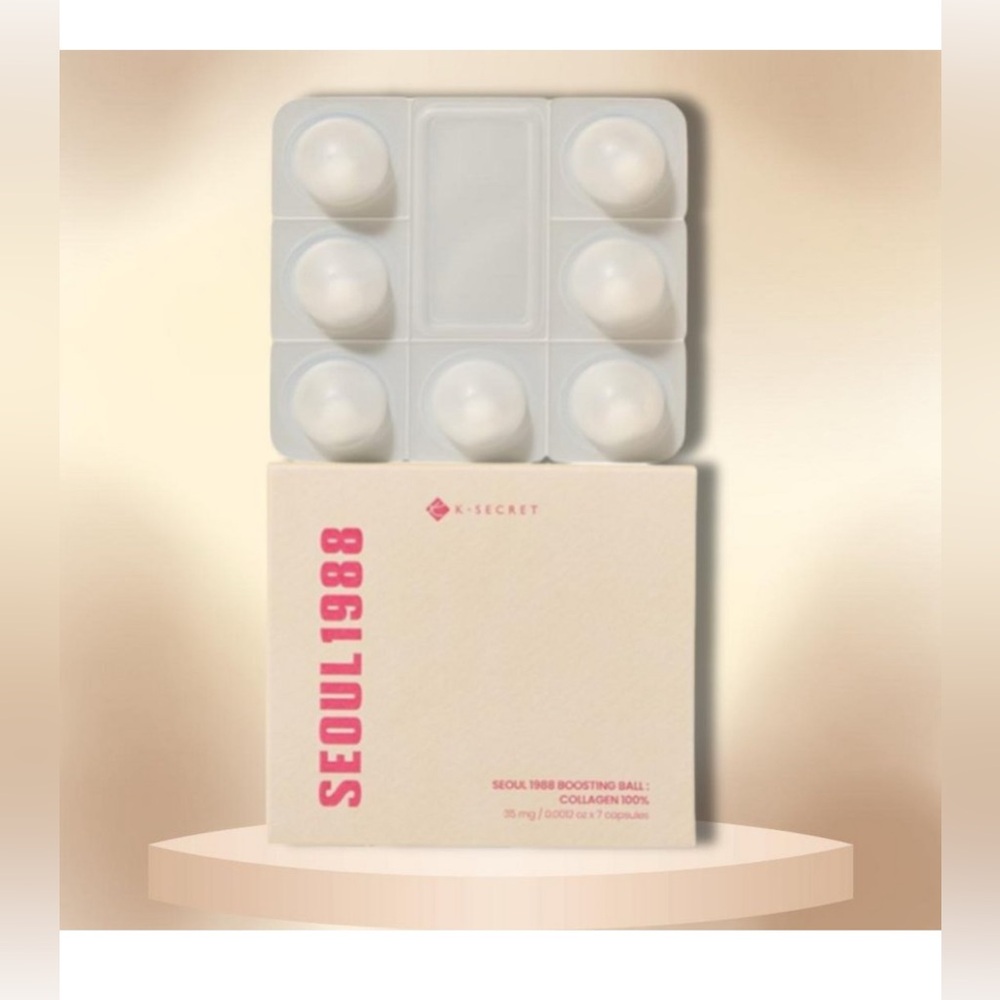 K-SECRET SEOUL 1988 Boosting Ball : Collagen 100% (35mg x 7 capsules) NWT
